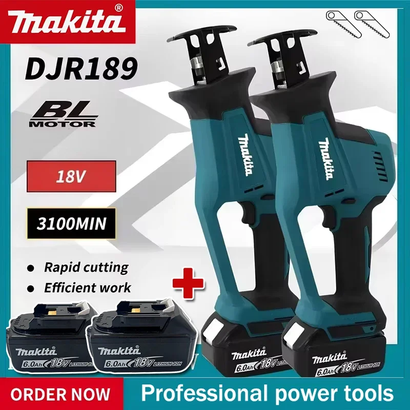 Woodworking Essential Tools - Аккумуляторная бесщеточная сабельная пила Makita DJR189