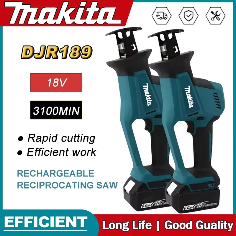 Woodworking Essential Tools - Аккумуляторная бесщеточная сабельная пила Makita DJR189